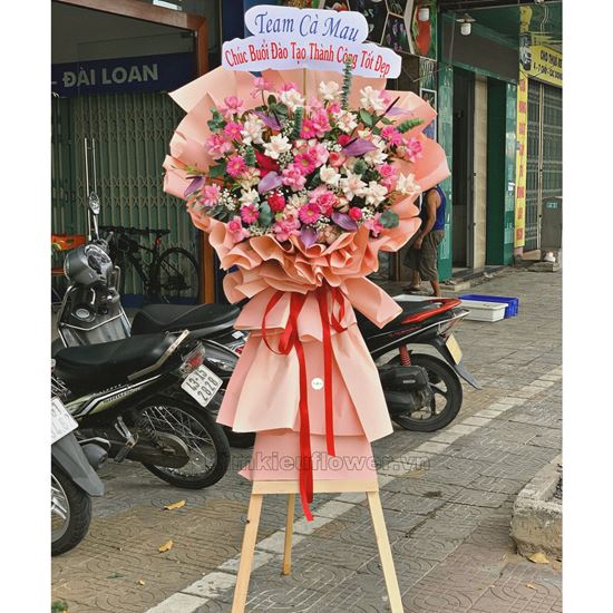 Kệ hoa  hồng môn tím, hoa hồng - KH121