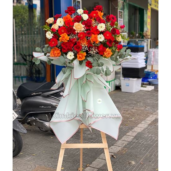 Kệ hoa hồng đỏ, hồng cam - KH131