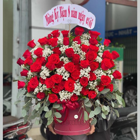 giỏ hoa hồng đỏ -HG355