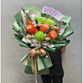 Bó hoa cúc mẫu đơn - HB346