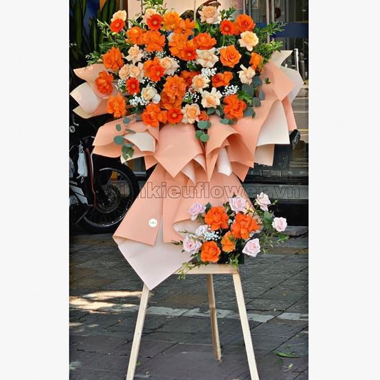 Kệ hoa hồng cam, mỡ gà - KH134