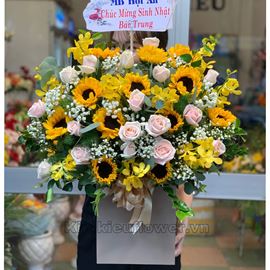 Giơ hoa hướng dương, lan vàng - HG374