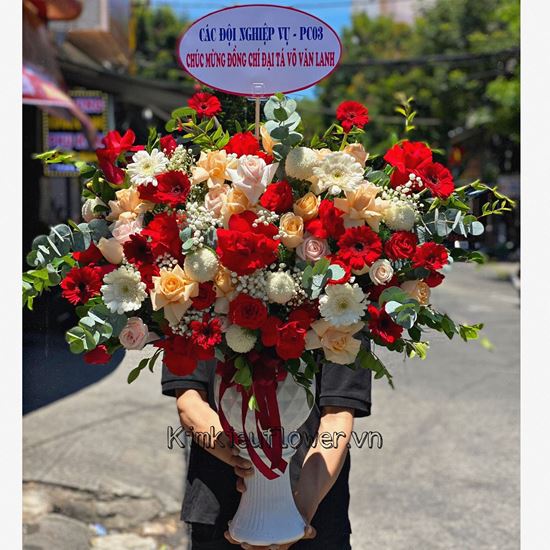 Bình hoa hồng,cúc pingpong - BI207