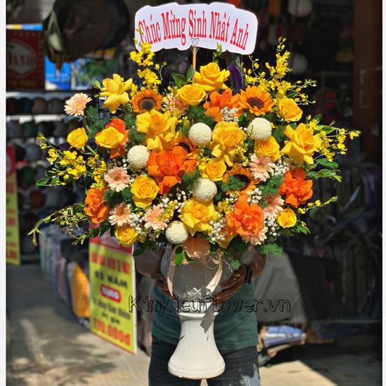 Bình hoa hồng, lan vũ nữ - BI208