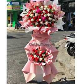 Kệ hoa cúc mẫu đơn, hoa hồng - KH142