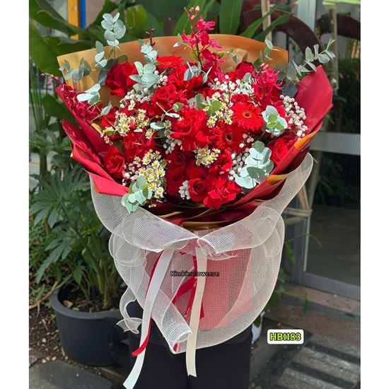 Picture of Bó hoa chúc mừng tone đỏ -  HB1183