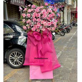 Picture of Kệ hoa chúc mừng tone hồng - KH623