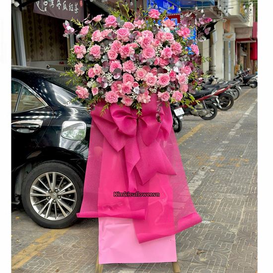 Picture of Kệ hoa chúc mừng tone hồng - KH623