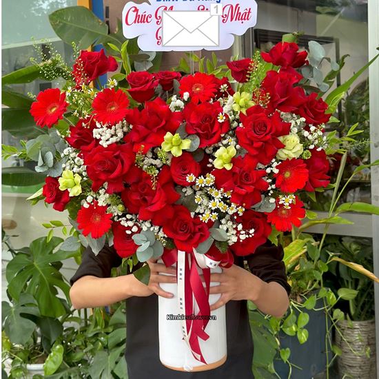 Picture of Bình hoa chúc mừng tone đỏ - BI389