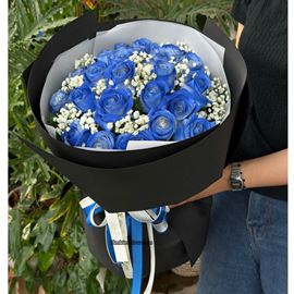 Picture of Bó hoa chúc mừng tone xanh dương - HB1186