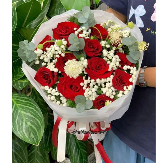 Picture of Bó hoa chúc mừng tone đỏ- HB1191