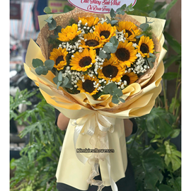 Picture of Bó hoa chúc mừng tone vàng - HB1192