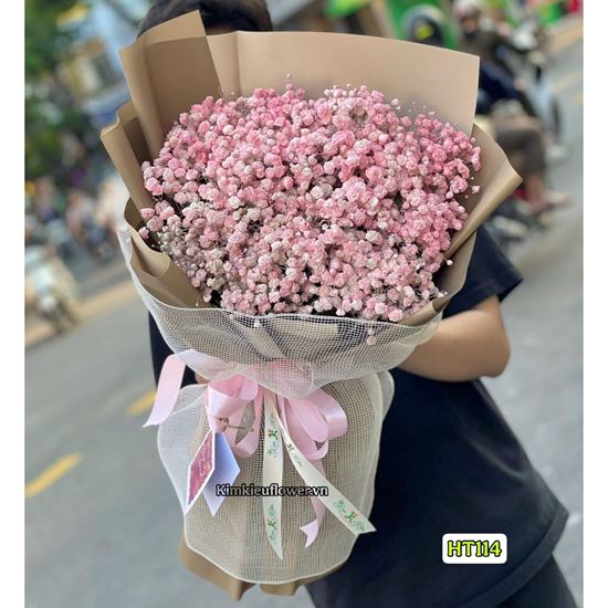 Picture of Bó hoa chúc mừng baby xịt hồng - HQ06