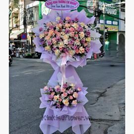 Kệ hoa hồng tím, hồng viền - KH143