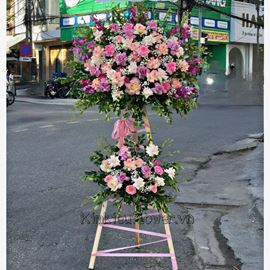 Kệ hoa hồng tím,  lan tím - KH144