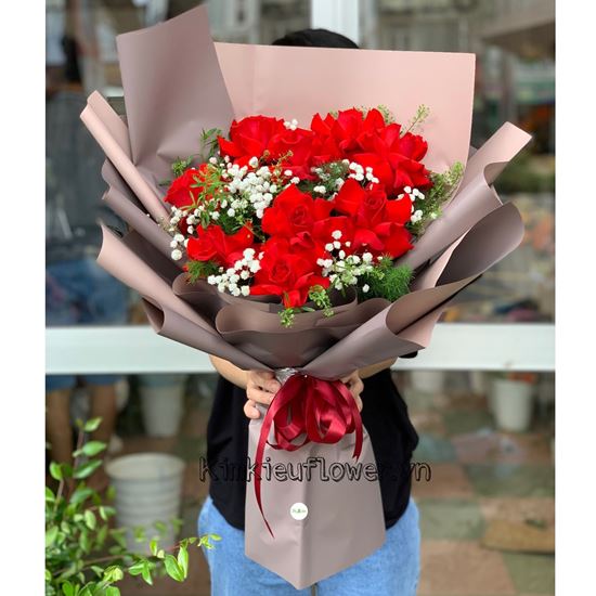 Bó hoa hồng đỏ - HB374