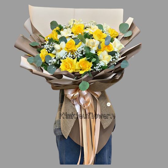 Bó hoa victor vàng, hồng vàng - HB358