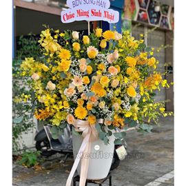 Bình hoa lan vũ nữ, hoa hồng - BI224