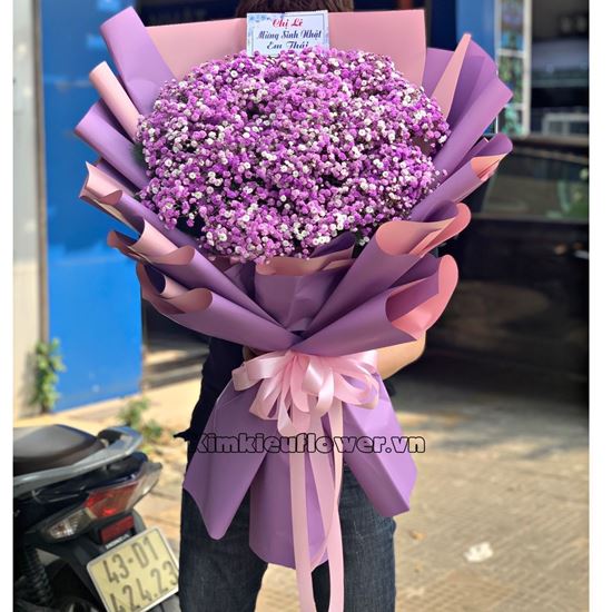 Bó hoa baby tím - HB411