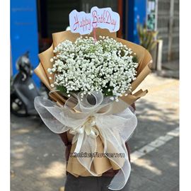 Bó hoa baby trắng - HB424