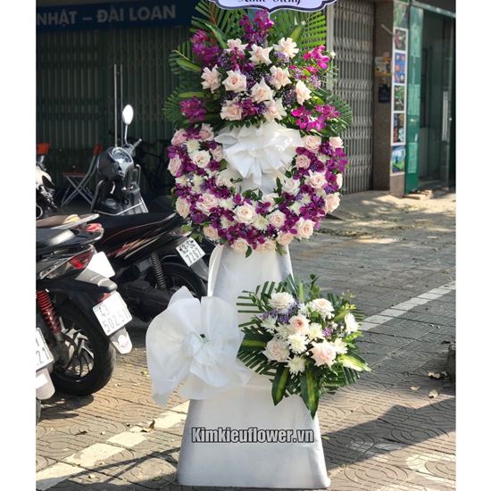 Vòng hoa tone tím - KV142