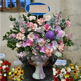 Bình hoa cúc mẫu đơn, phi yến - BI235