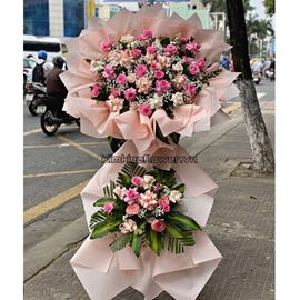 Kệ hoa hồng dâu, kem - KH148