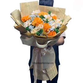 Bó hoa hồng cam - HB428