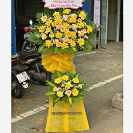 Kệ hoa hồng vàng, đồng tiền vàng - KH168