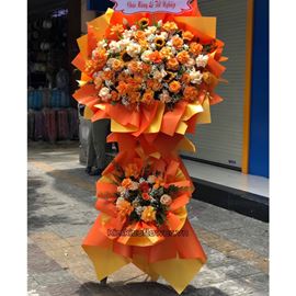 Kệ hoa hồng cam, mỡ gà - KH174