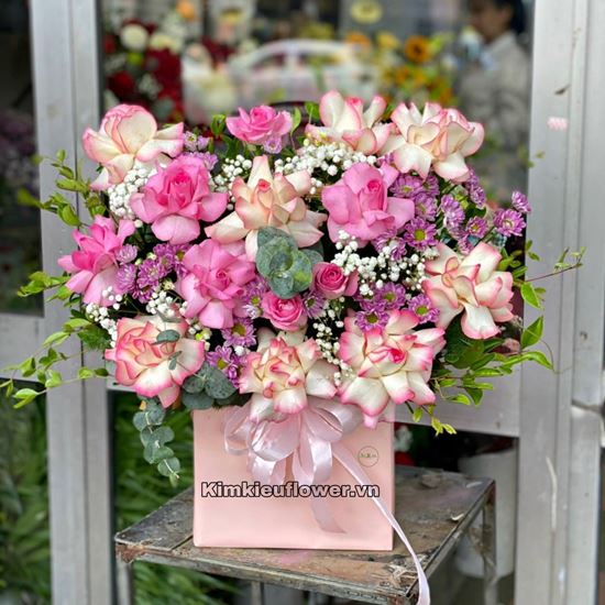 giỏ hoa hồng hỷ trứng - HG573