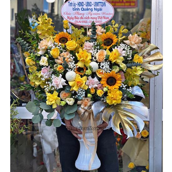 Bình hoa hướng dương, cát tường - BI238