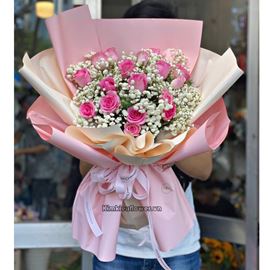 Bó hoa hồng dâu - HB473