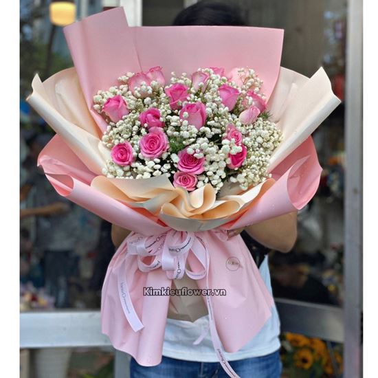 Bó hoa hồng dâu - HB473