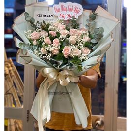 Bó hoa hồng kem - HB480