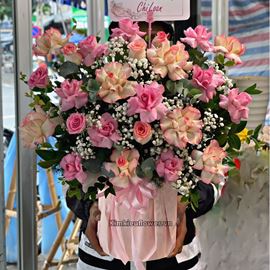 Hộp hoa hồng hỷ viền - HG596