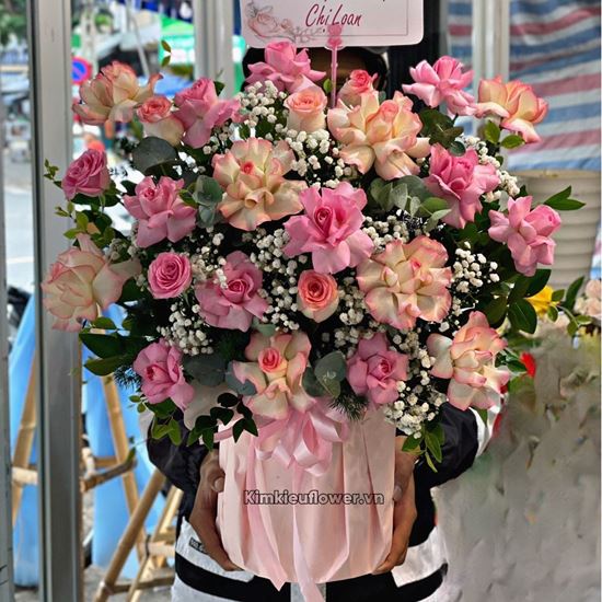 Hộp hoa hồng hỷ viền - HG596