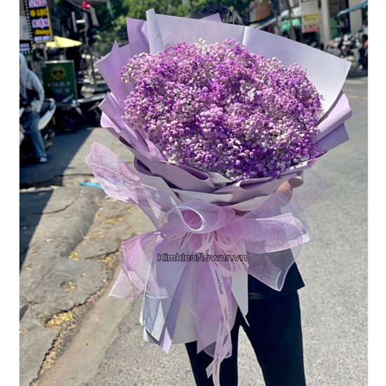 Bó hoa baby tím - HB486