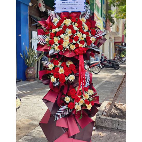 Kệ hoa 3 tầng chúc mừng - KH192