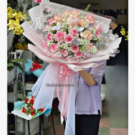 Bó hoa hồng lạc thần, hỷ trứng - HB490