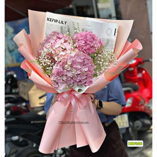 Bó hoa cẩm tú cầu hồng - HB498