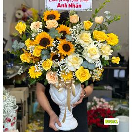 Bình hoa victor vàng, hướng dương - BI261