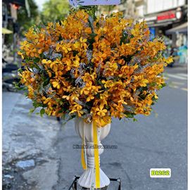 Bình hoa lan mokara vàng - BI262