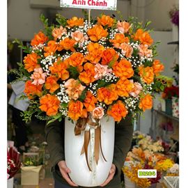 Bình hoa cam quốc vương mix hồng shimmer- BI264