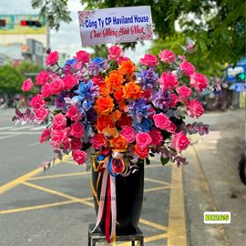 Bình hoa chúc mừng mix nhiều màu - BI265