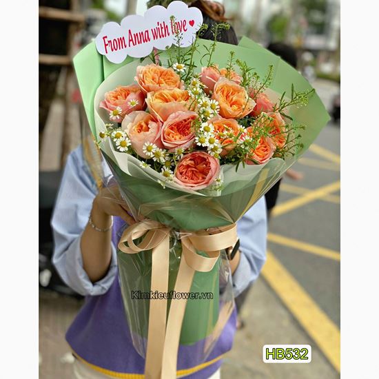 Bó hoa hồng victo hồng - HB532