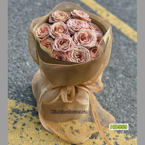 Bó hoa hồng capuchino - HB559