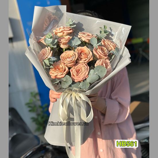 Bó hoa hồng capuchino- HB561