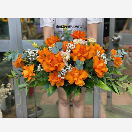 Đĩa hoa hồng cam quốc vương - ĐH21