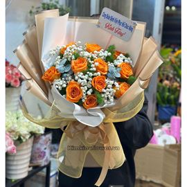 Bó hoa hồng cam quốc vương - HB567 Bó hoa hồng cam quốc vương - HB567